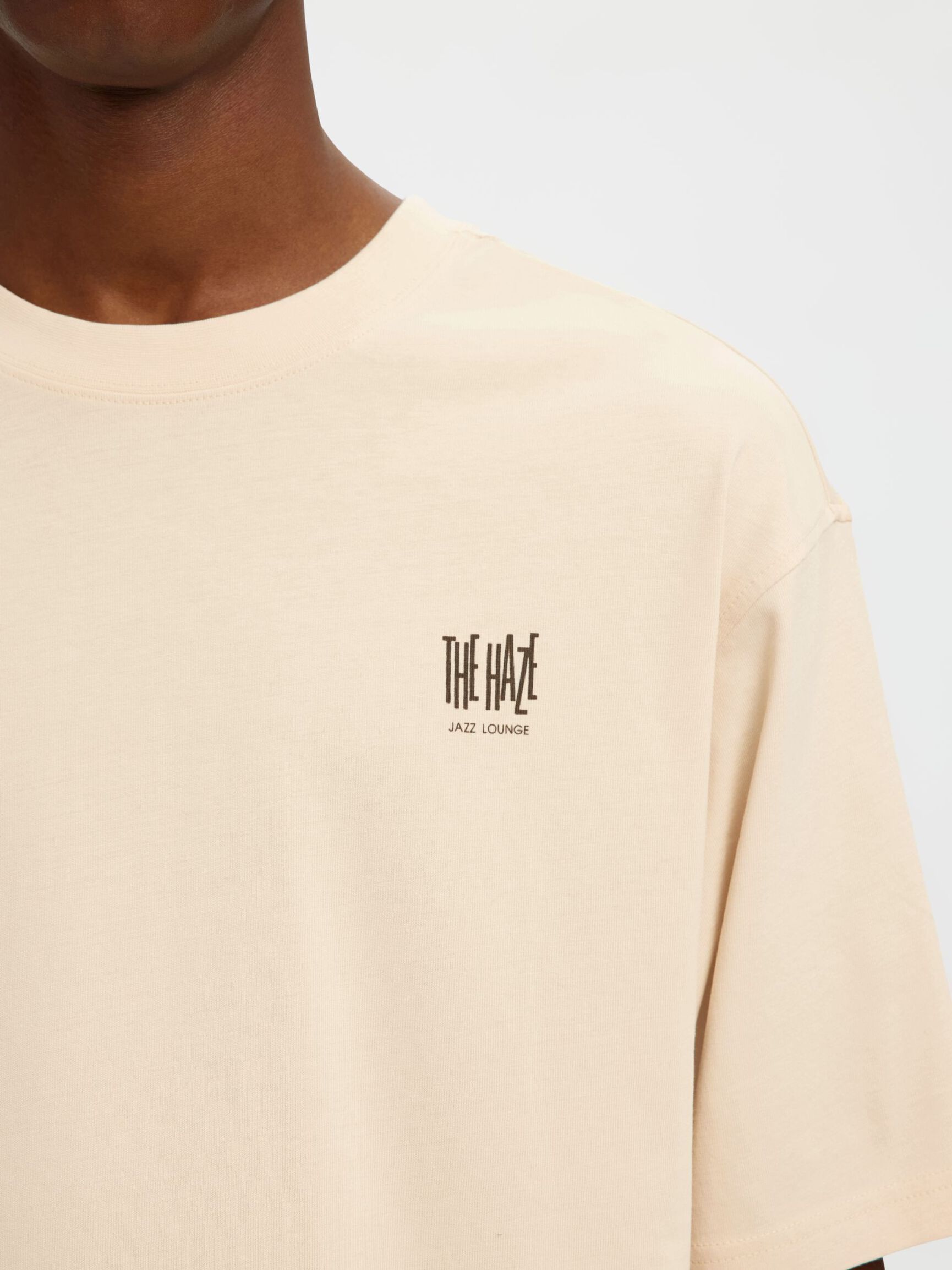 TRYCKTA T-SHIRT MED RUND HALSRINGNING, Angora, highres