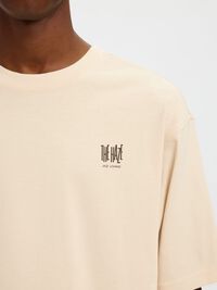 TRYCKTA T-SHIRT MED RUND HALSRINGNING, Angora, highres