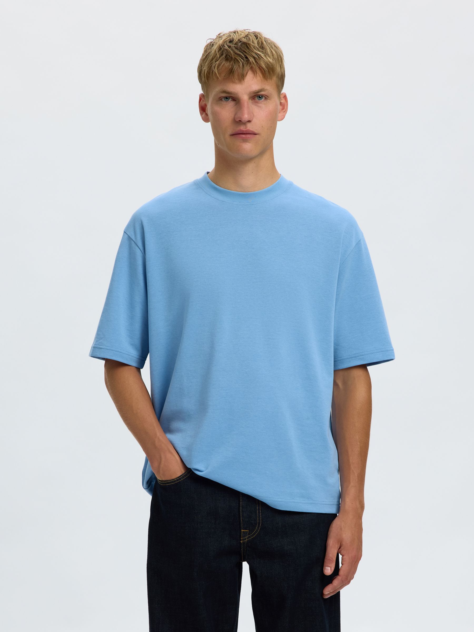 LOOSE FIT T-SHIRT, Blissful Blue, highres