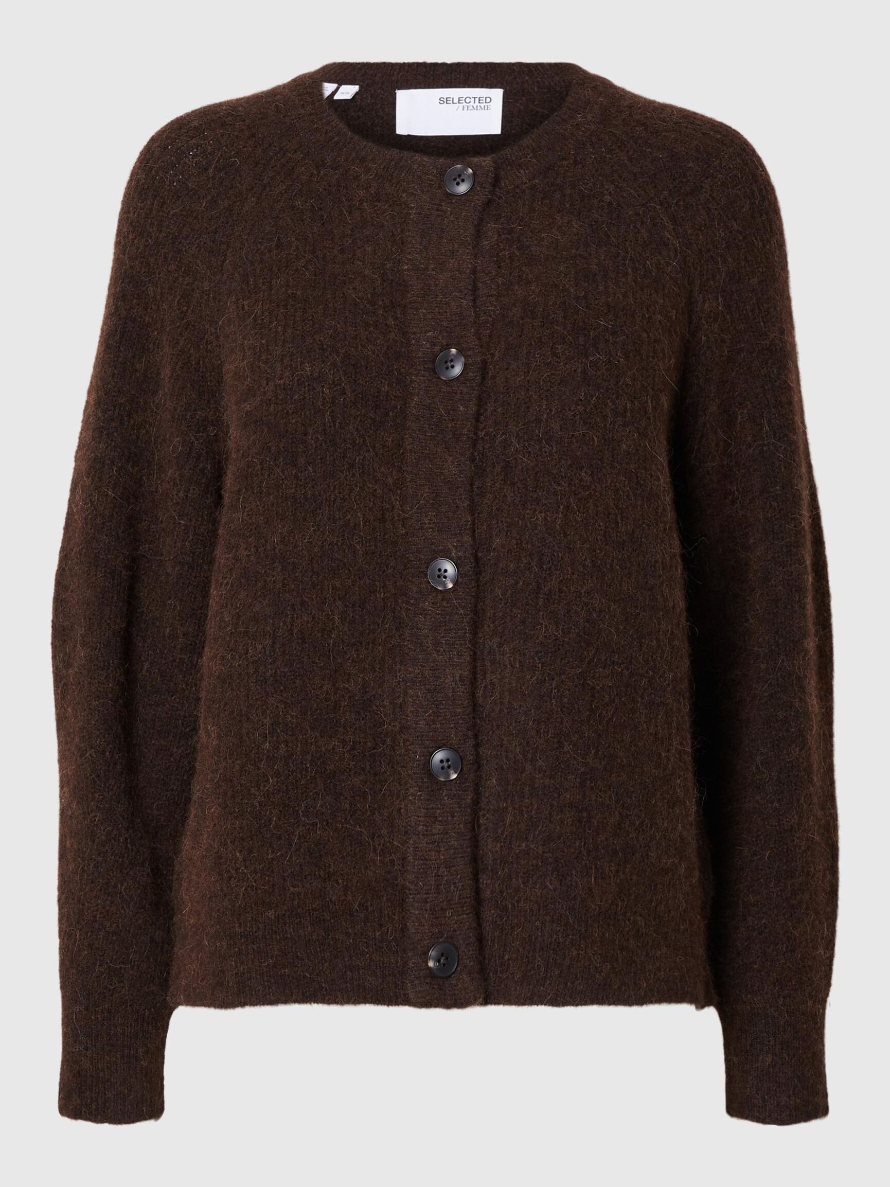 LANGE MOUWEN VEST, Coffee Bean, highres