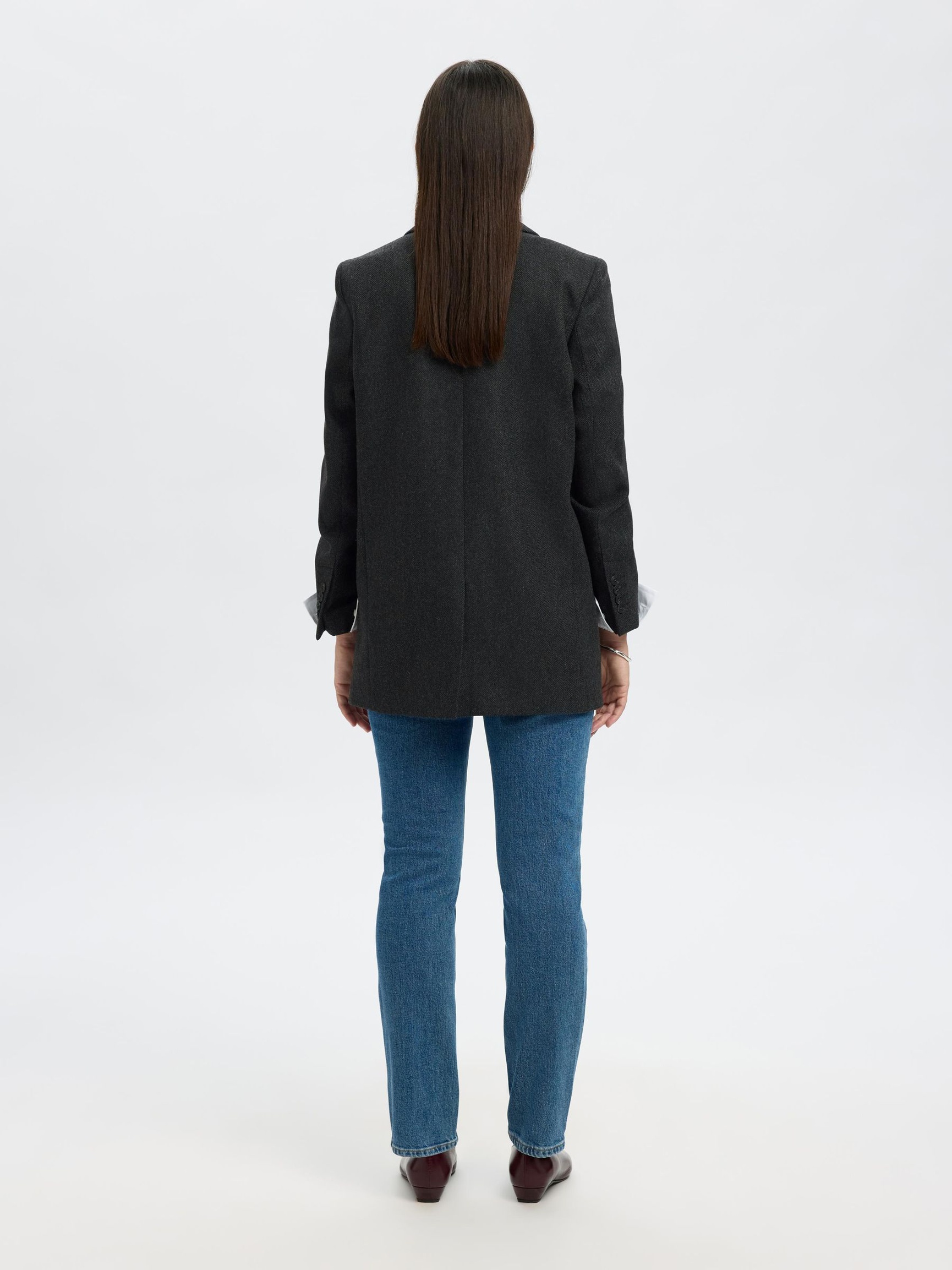WOLMIX DOUBLE-BREASTED BLAZER, Black, highres