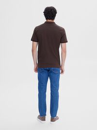 ZIPPER POLO SHIRT, Demitasse, highres