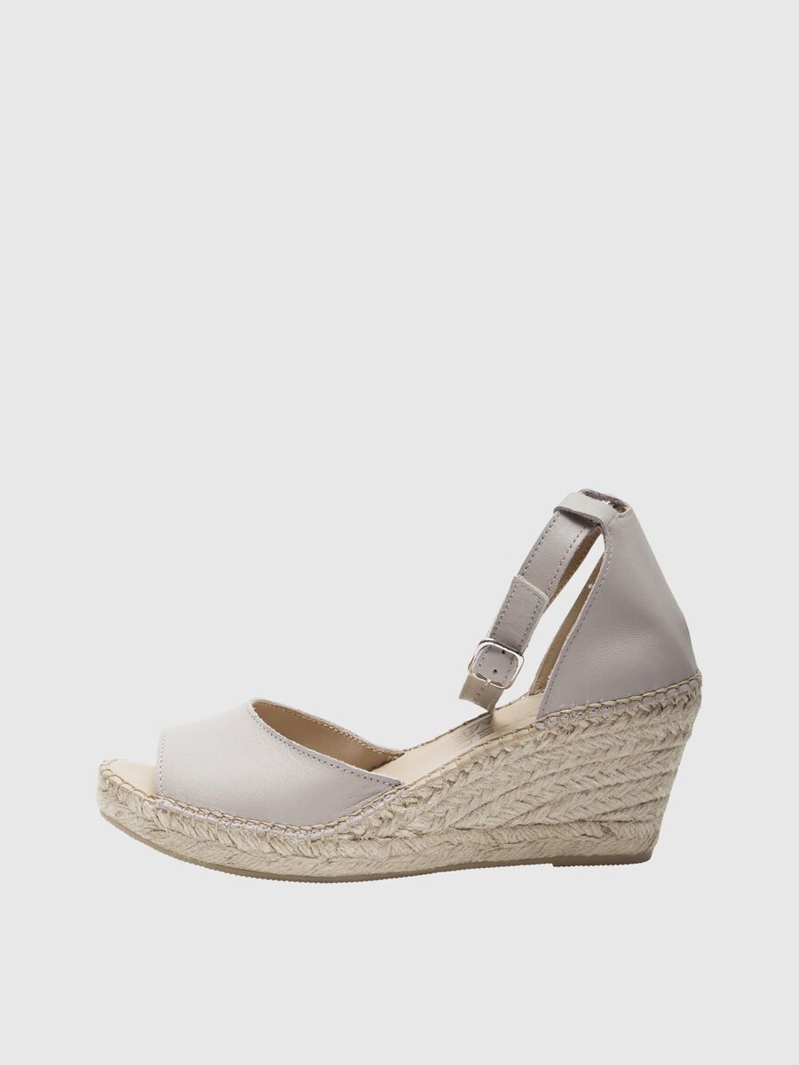 Selected HOGE HAK LEER ESPADRILLES, Greige, highres - 16093418_Greige_001.jpg