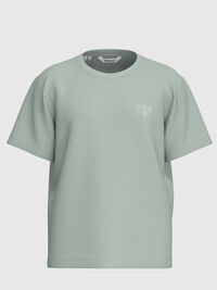 REGULAR FIT COTTON T-SHIRT, Aqua Gray, highres