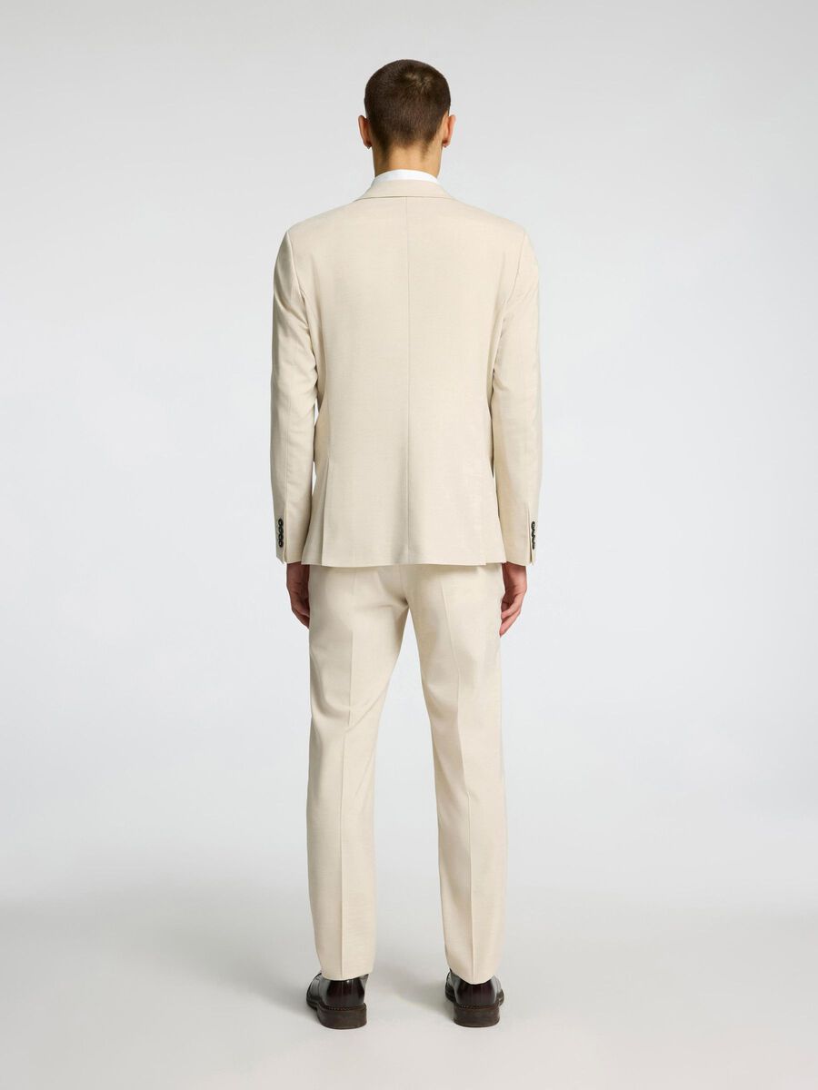 Selected SINGLE BREASTED SLIM-FIT BLAZER, Egret, highres - 16090946_Egret_004.jpg