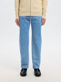 196 STRAIGHT FIT JEANS, Light Blue Denim, highres