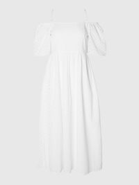 OFF-SHOULDER MAXI DRESS, Snow White, highres