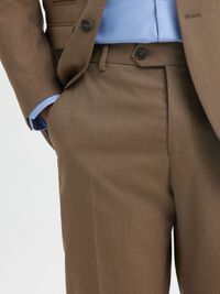 WOVEN WOOL BLEND TROUSERS, Kelp, highres