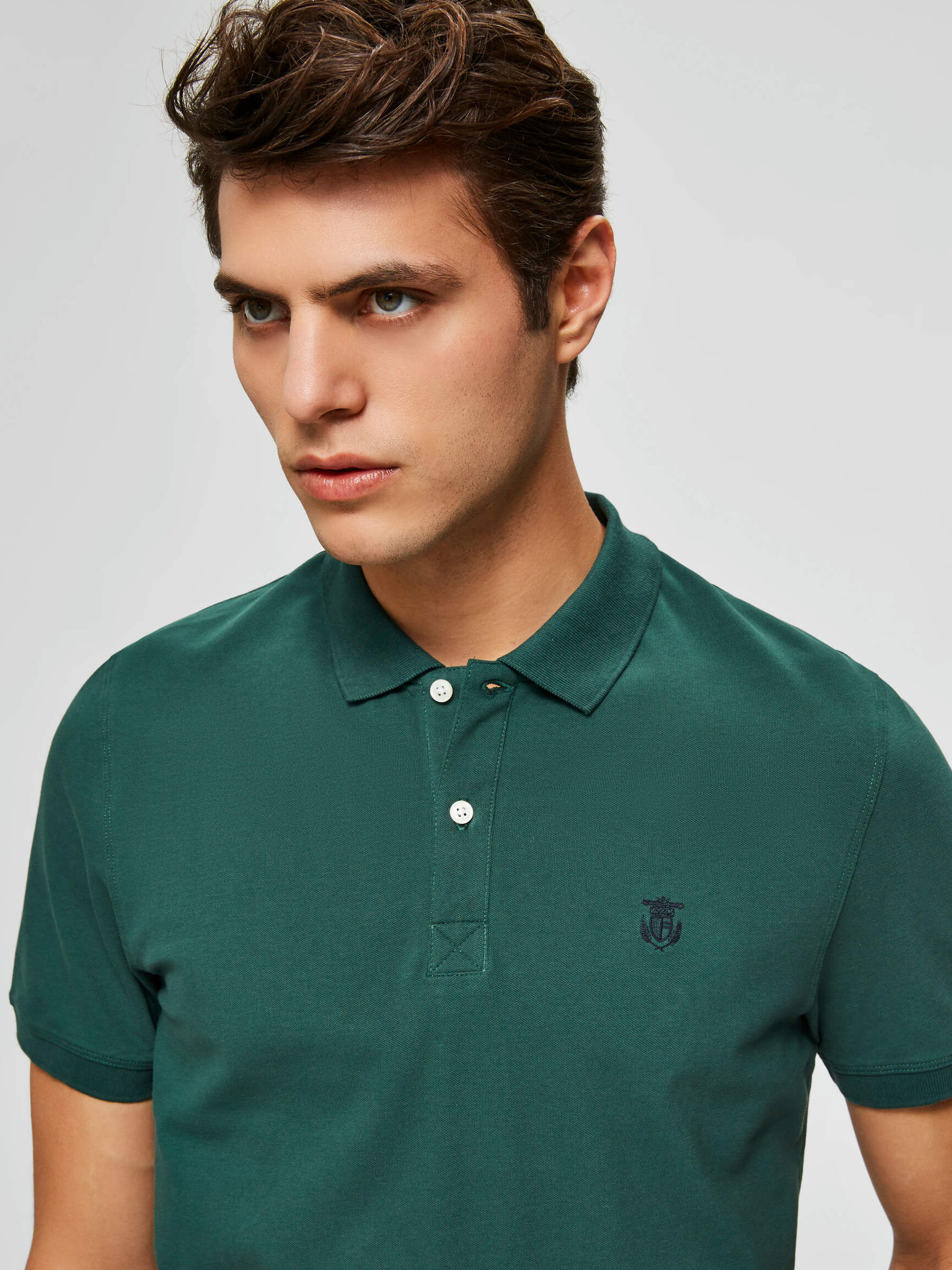 SLHARO POLO SHIRT, Trekking Green, highres
