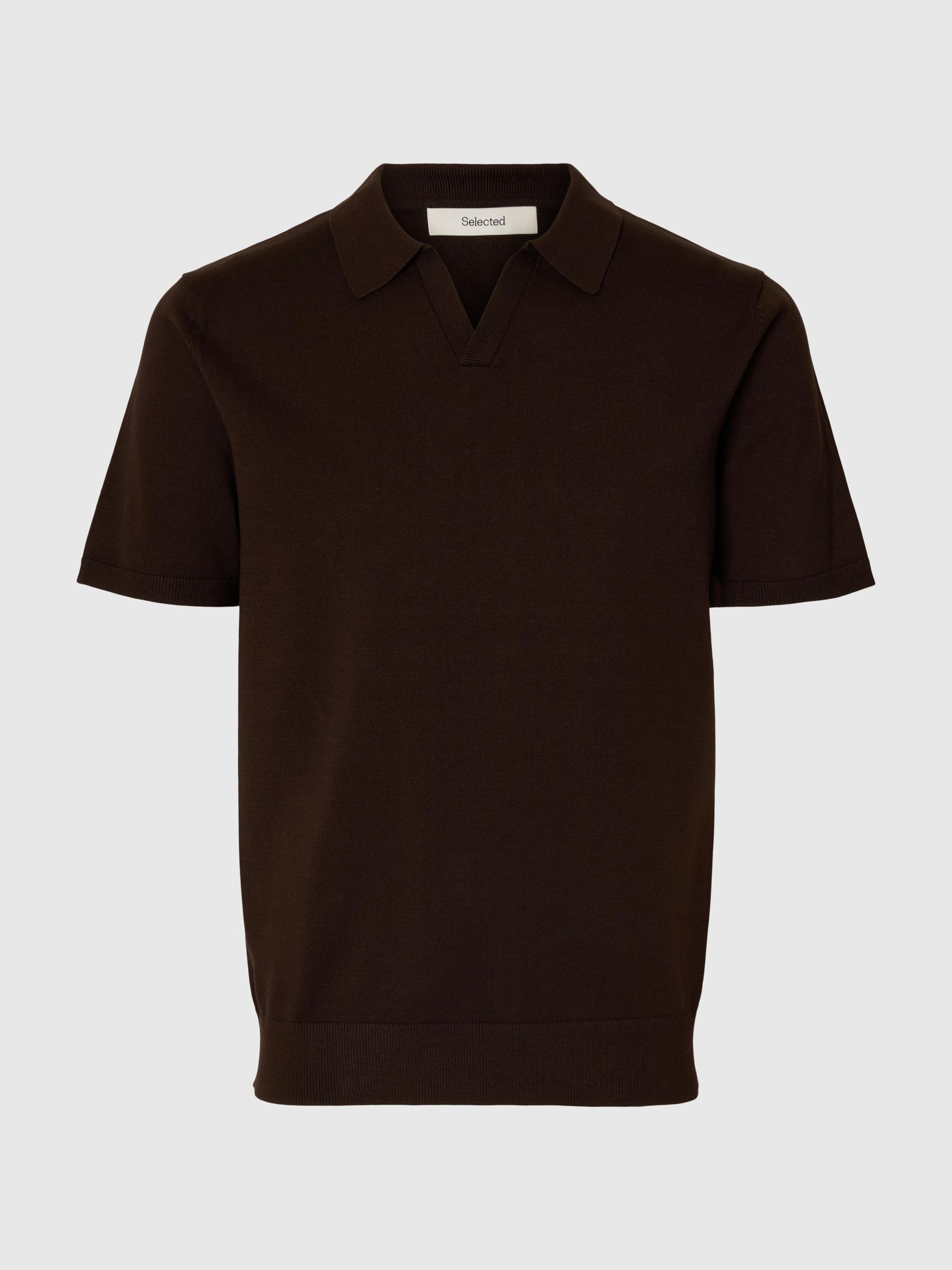 KNITTED KNITTED POLO SHIRT, Delicioso, highres