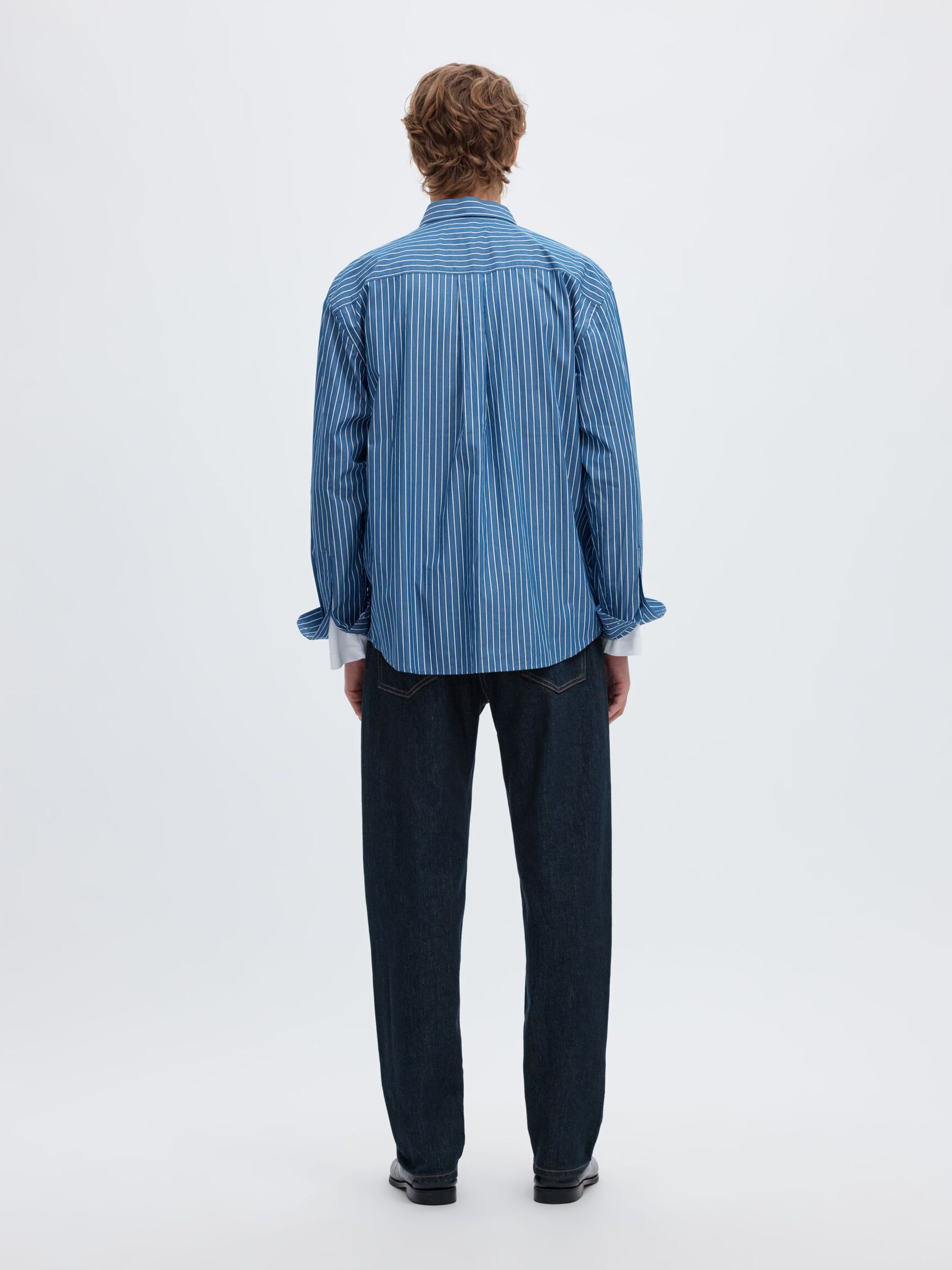 196 STRAIGHT FIT JEANS, Dark Blue Denim, highres