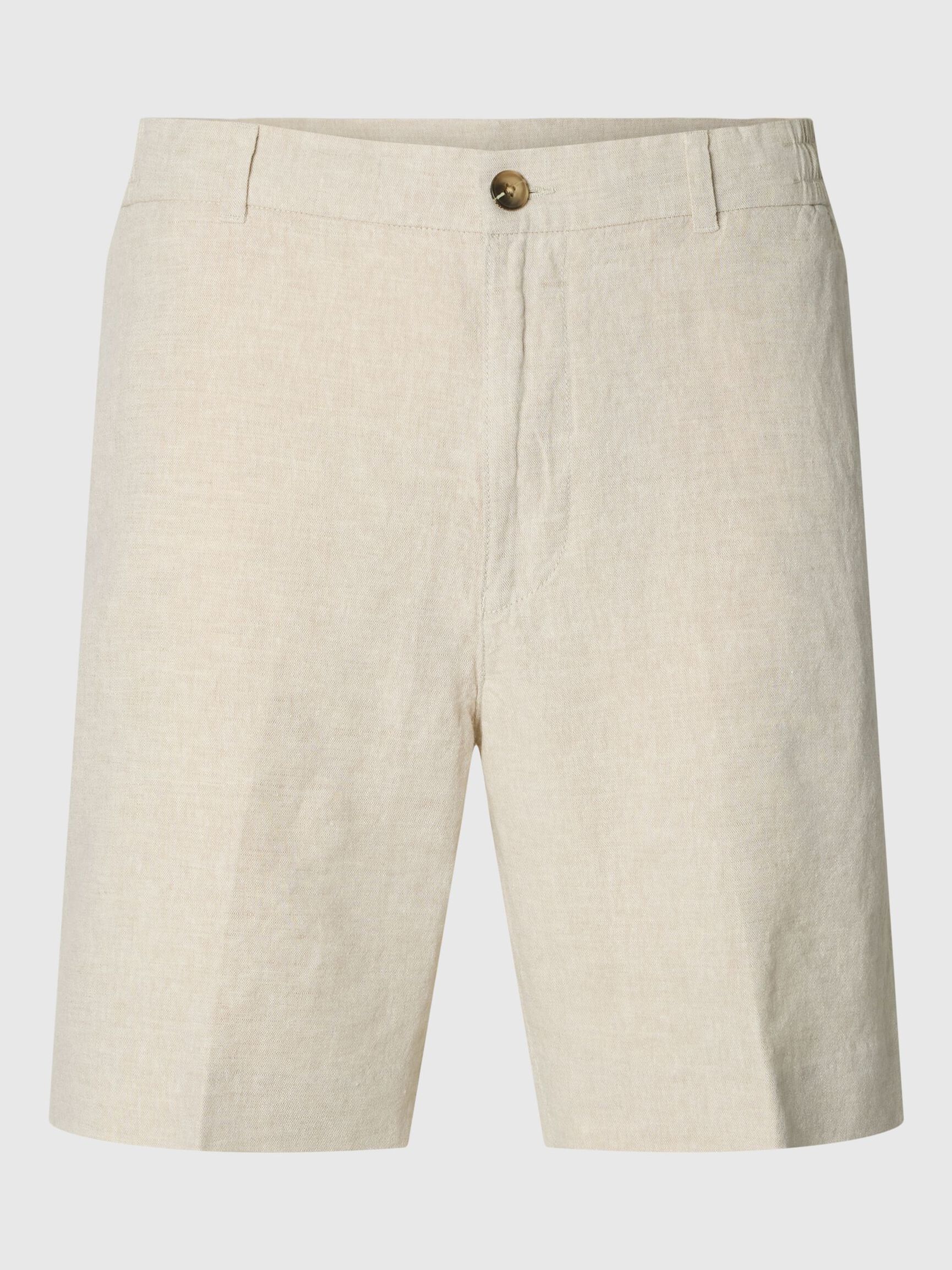 REGULAR FIT SHORT VAN LINNENBLEND, Pure Cashmere, highres