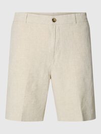 REGULAR FIT SHORT VAN LINNENBLEND, Pure Cashmere, highres