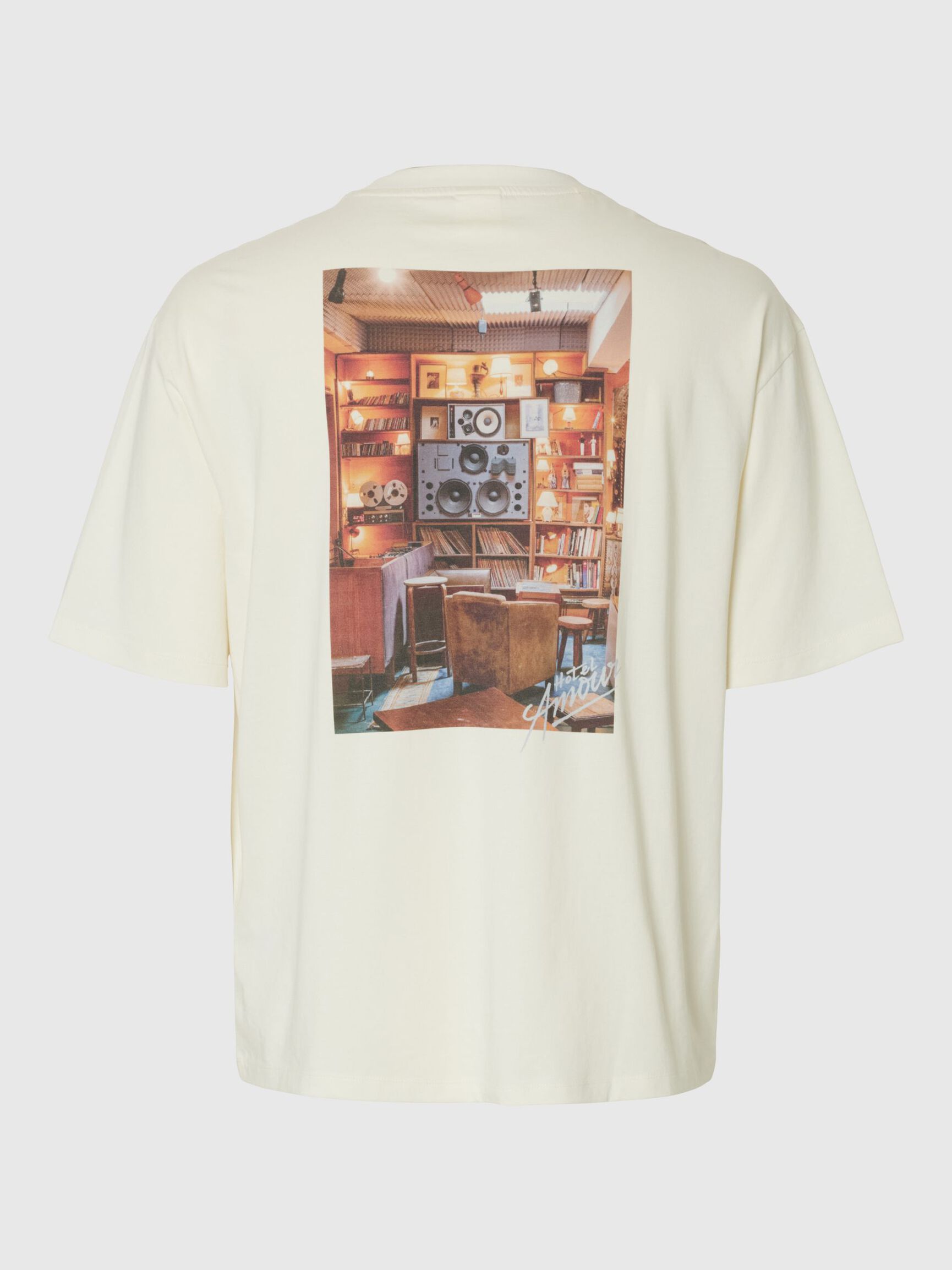 PRINTED T-SHIRT, Egret, highres