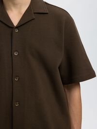 AVSLAPPNAD PASSFORM ÖVERSKJORTA, Turkish Coffee, highres