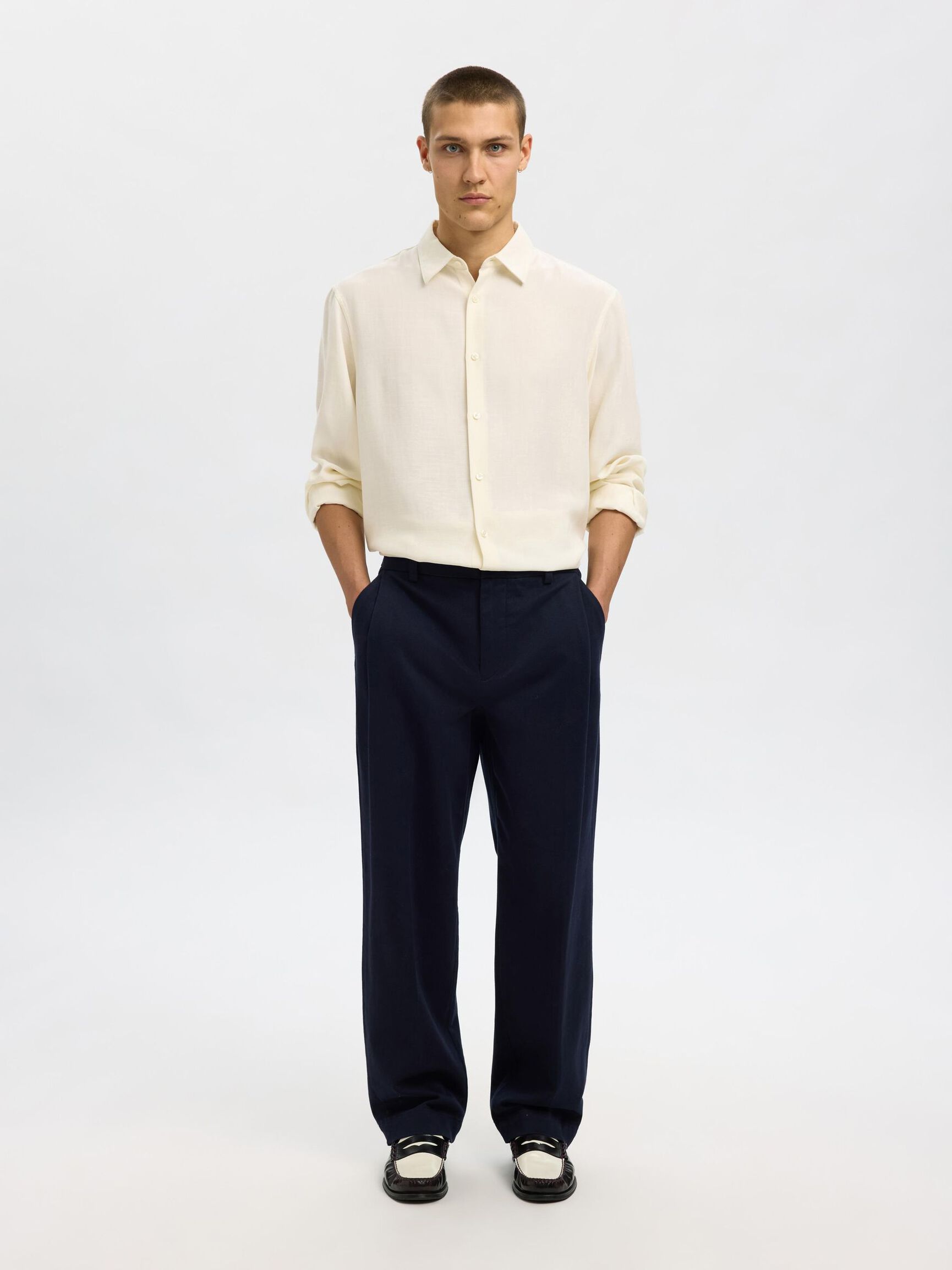 RELAXED FIT  SHIRT, Egret, highres