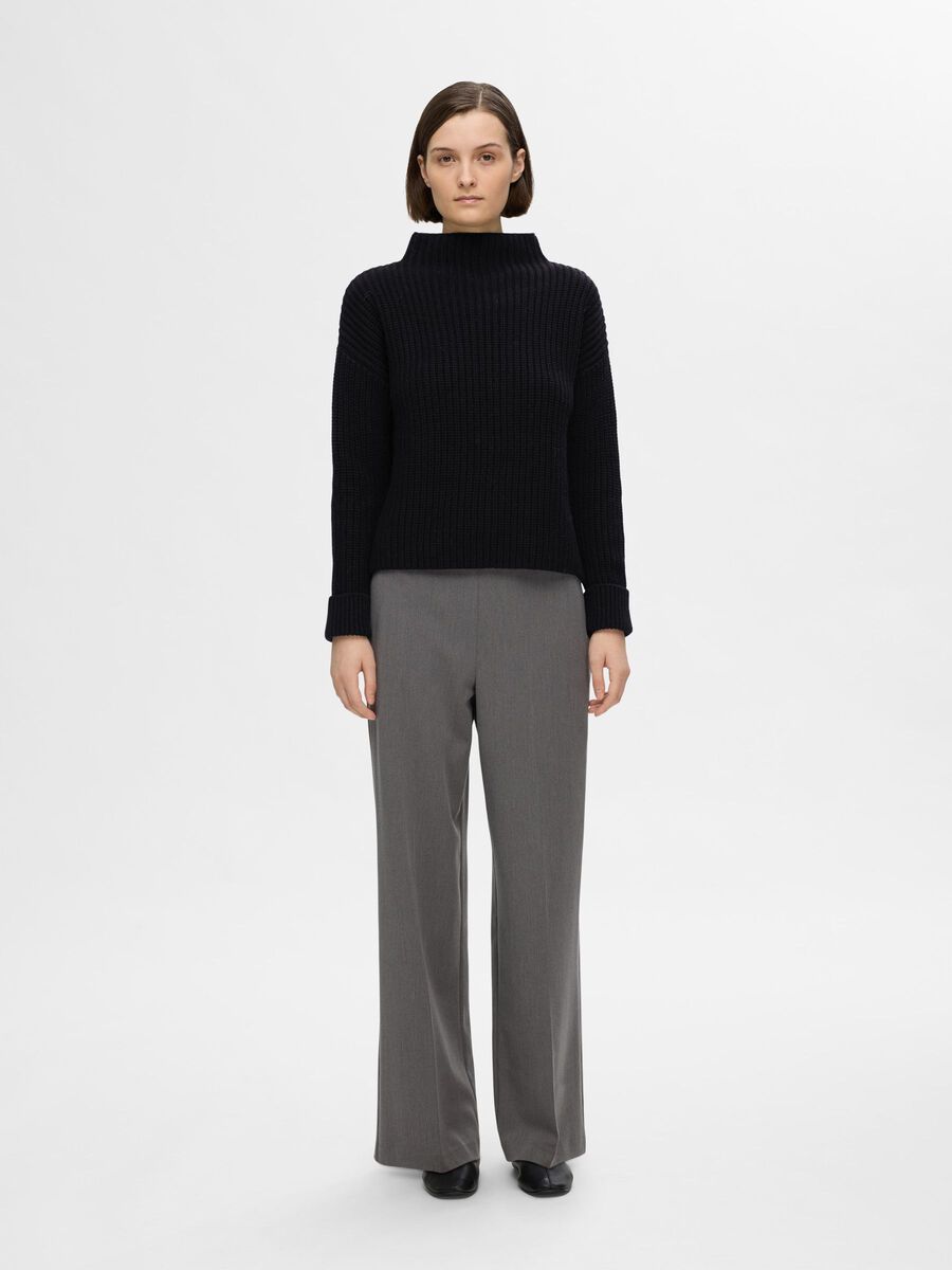 Selected OVERSIZED SWEATER, Black, highres - 16075489_Black_005.jpg