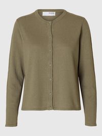 LINNENMIX GEBREID VEST, Vetiver, highres