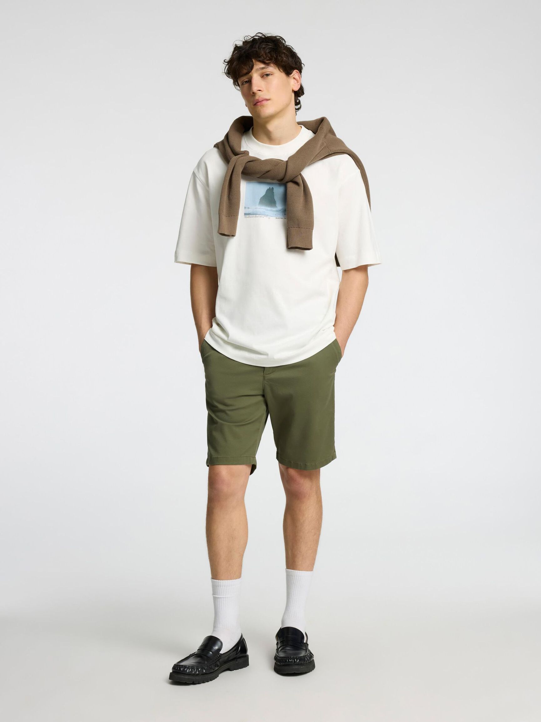 IMPRIMÉ T-SHIRT RAS DU COU, Egret, highres