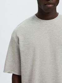 LOOSE FIT T-SHIRT, Light Grey Melange, highres