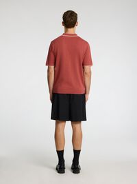 GEBREIDE POLO, Etruscan Red, highres