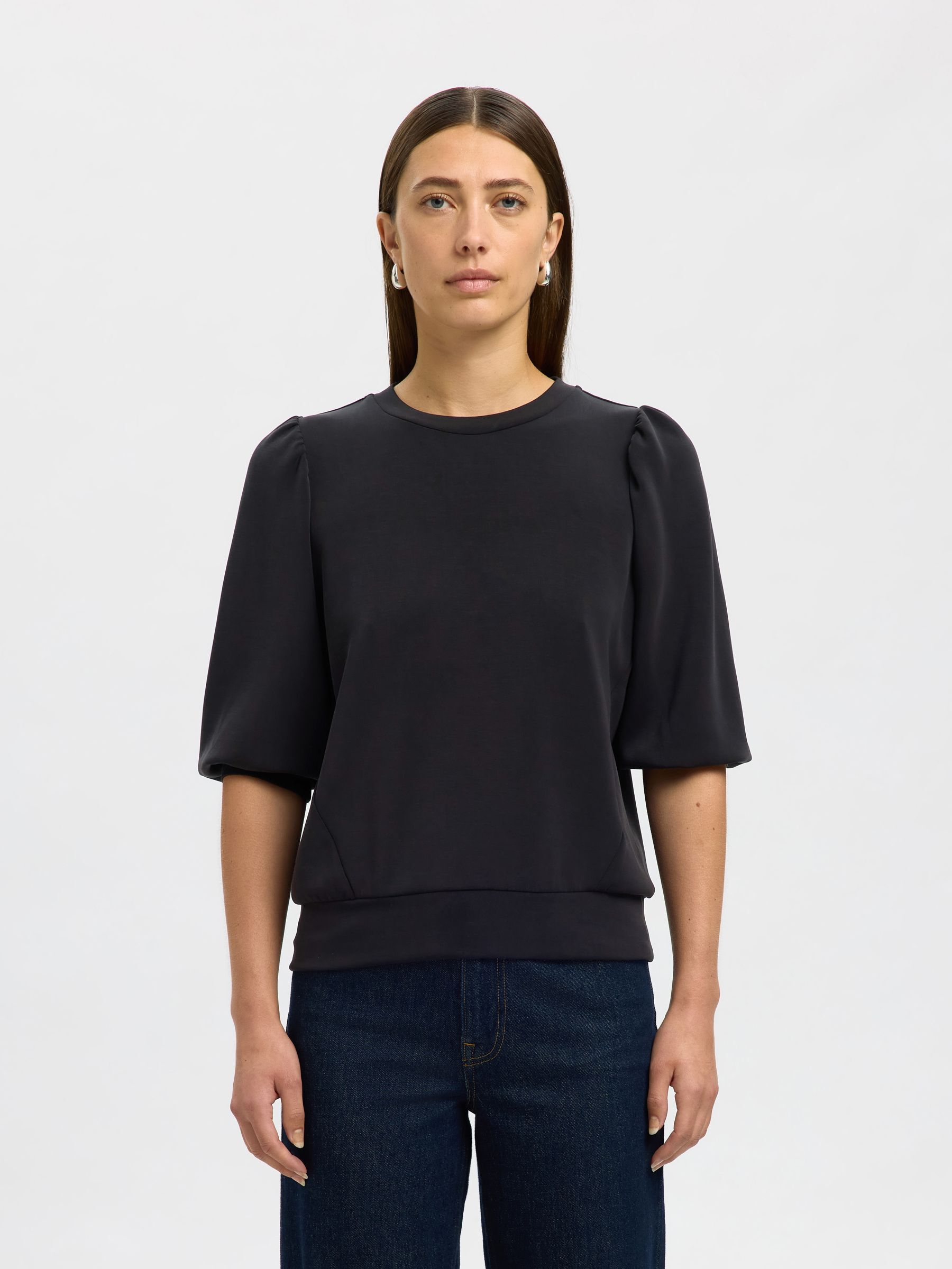 AMOMMA PUFF SLEEVE SWEAT ブラック puff sleeve sweat (black) – AMOMMA