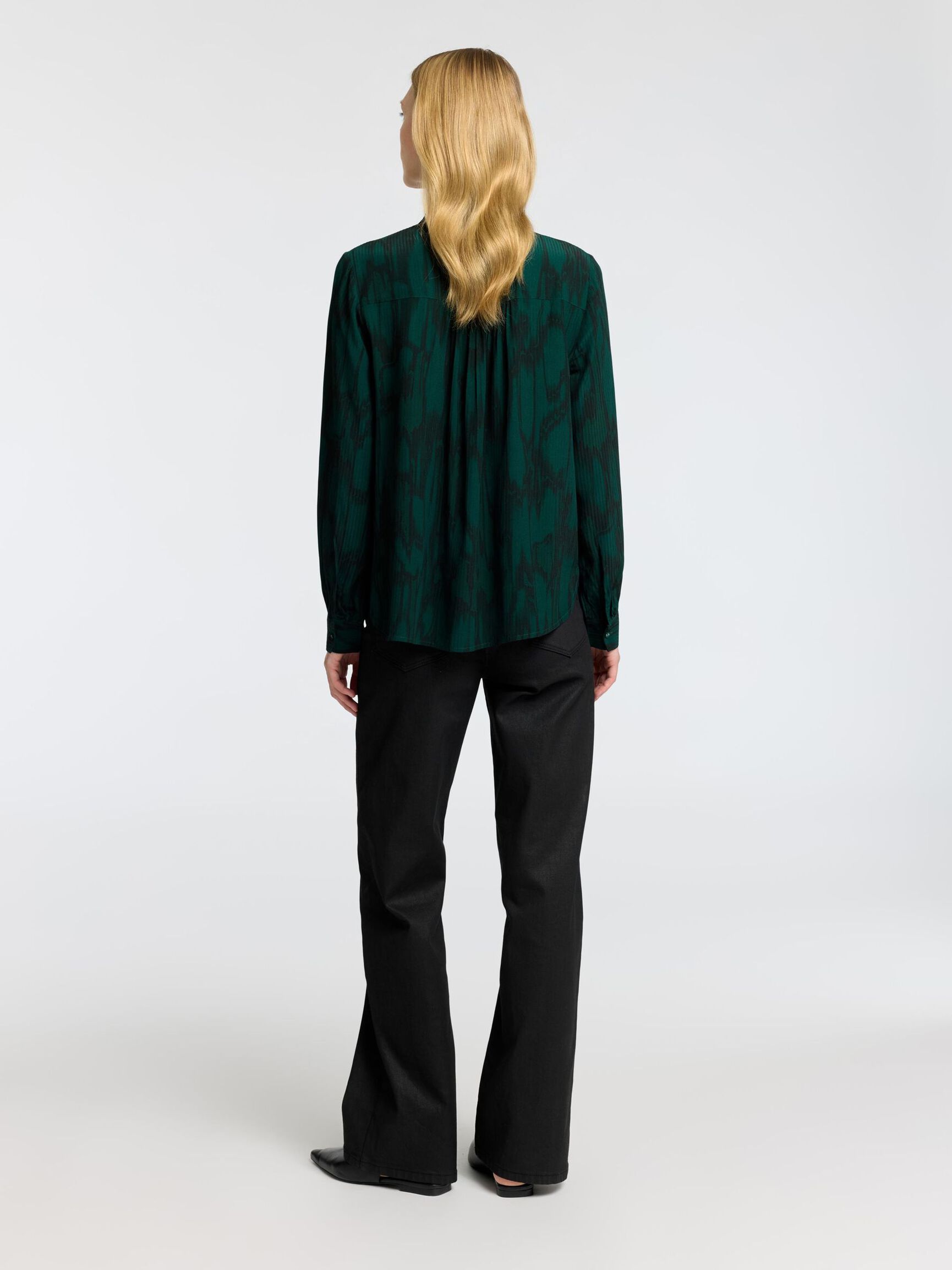 PRINTED LONG SLEEVED SHIRT, Scarab, highres