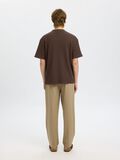Selected RELAXED FIT WAFFELMUSTER T-SHIRT, Chocolate Brown, highres - 16096331_ChocolateBrown_004.jpg