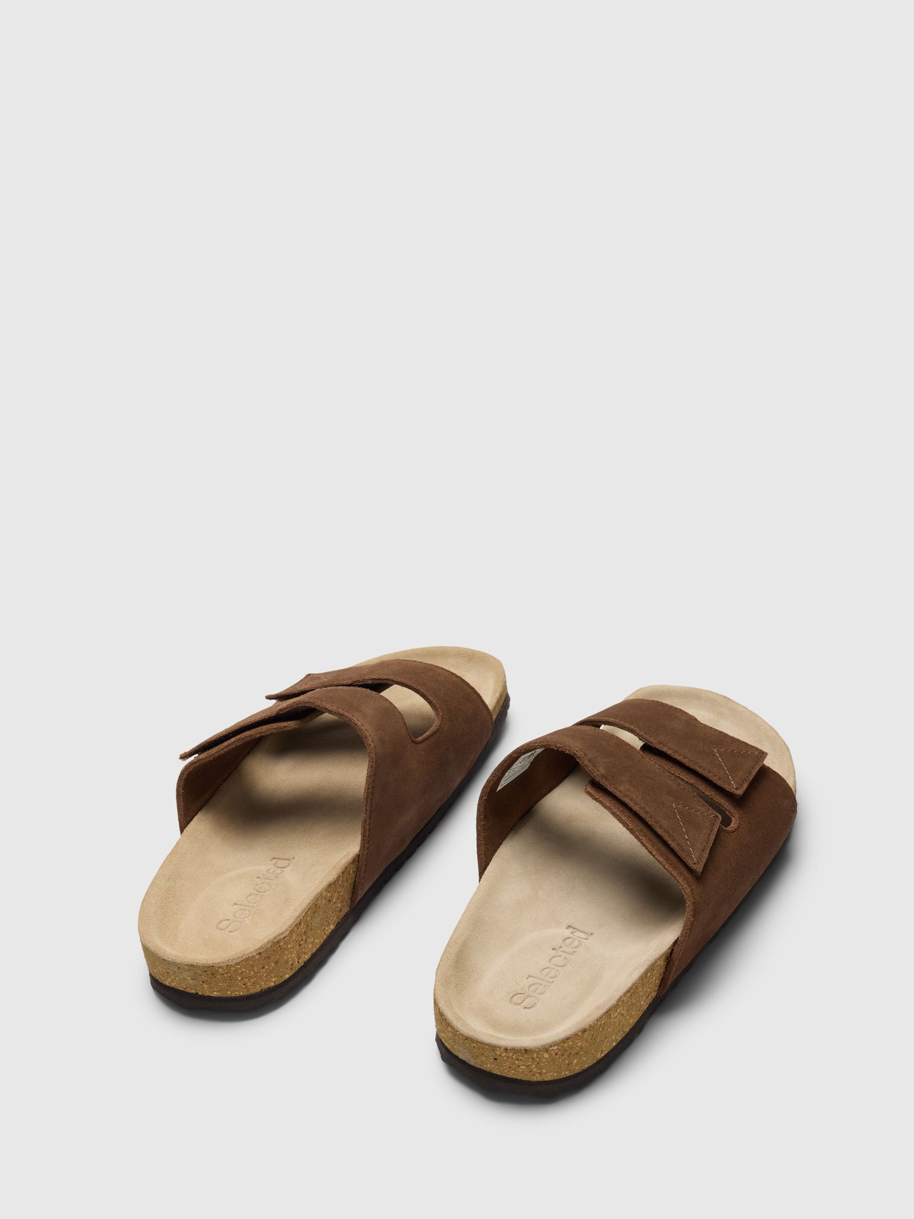 SUEDE SLIDERS, Chocolate Brown, highres