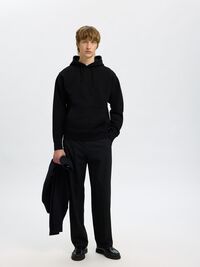 100% BOMULD HOODIE, Black, highres