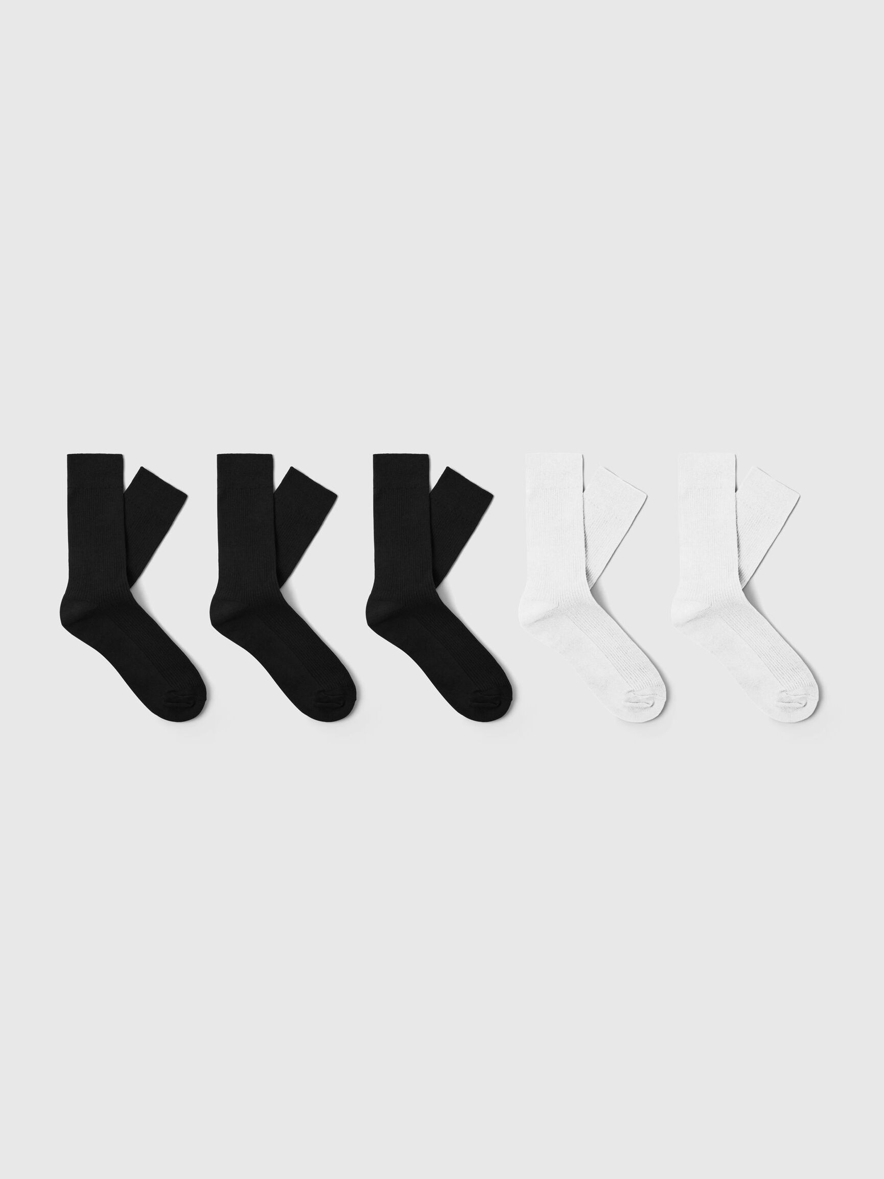 5 PACK SOCKS, Black, highres