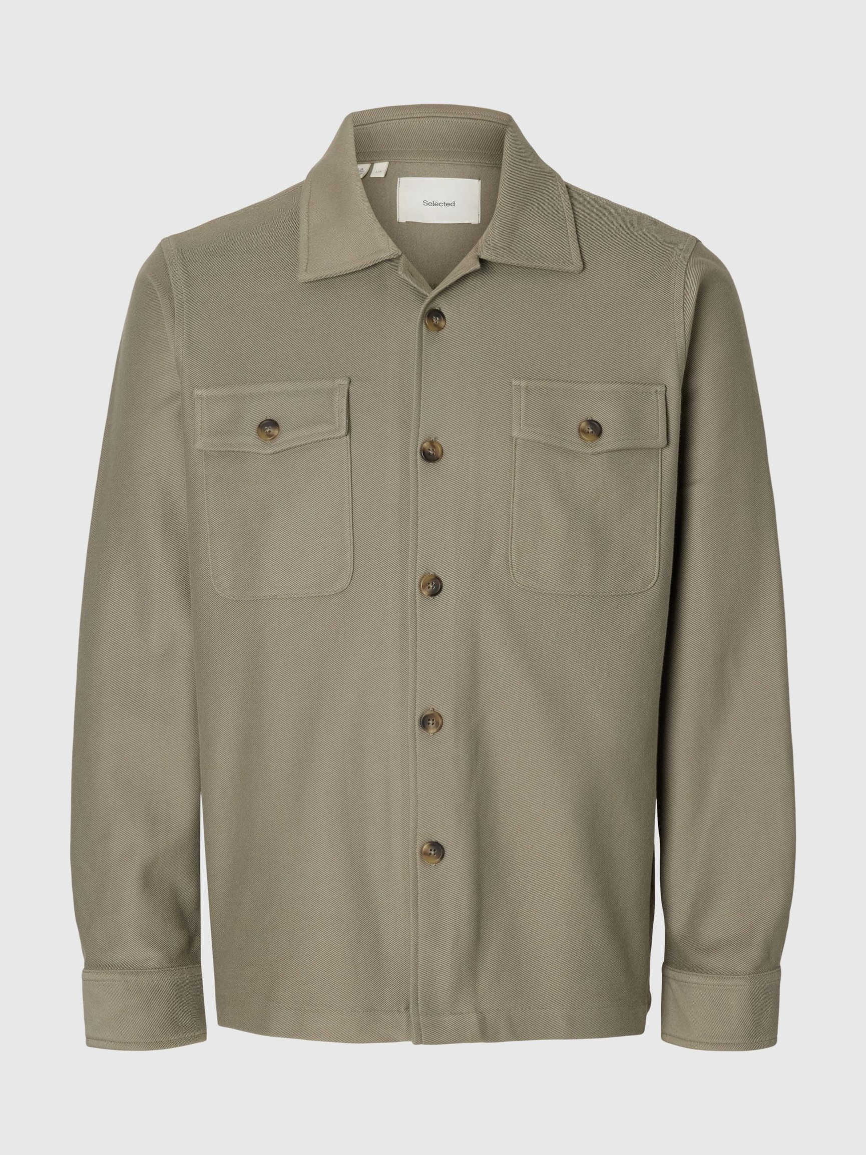 REGULAR FIT OVERSHIRT, Vetiver, highres