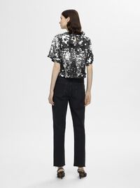 PAILLETTEN CROP TOP, Silver, highres