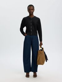 CARDIGAN A MAGLIA, Black, highres