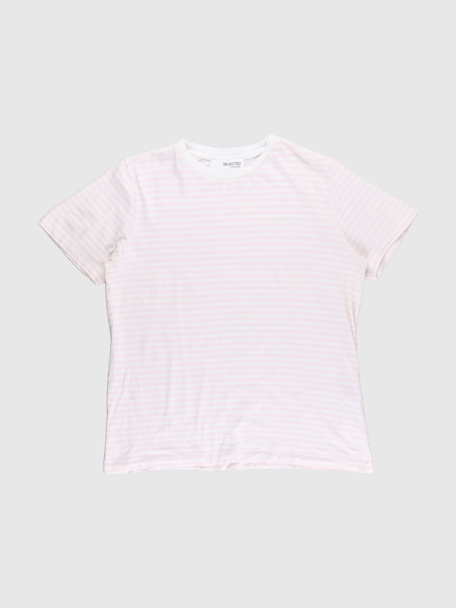 STRIBET T-SHIRT, Primrose Pink, highres