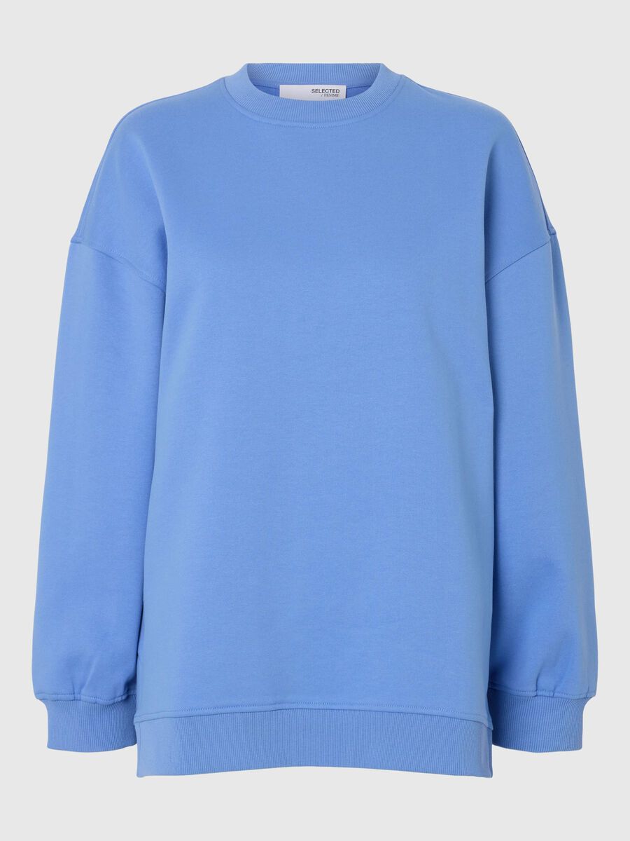 Selected LONG SWEATSHIRT, Cornflower Blue, highres - 16095495_CornflowerBlue_001.jpg