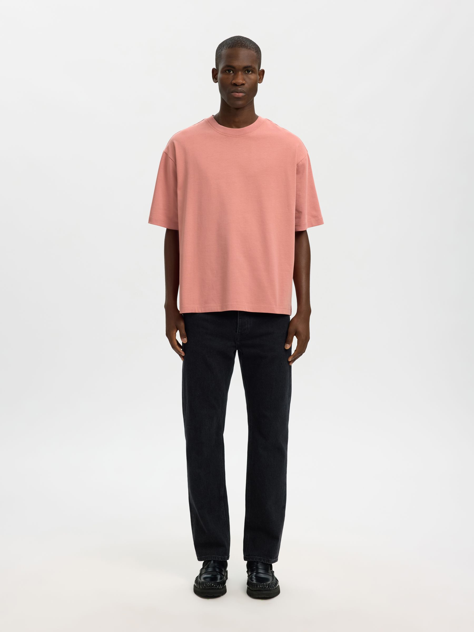 100% BAUMWOLL T-SHIRT MIT RUNDHALSAUSSCHNITT, Rose Dawn, highres