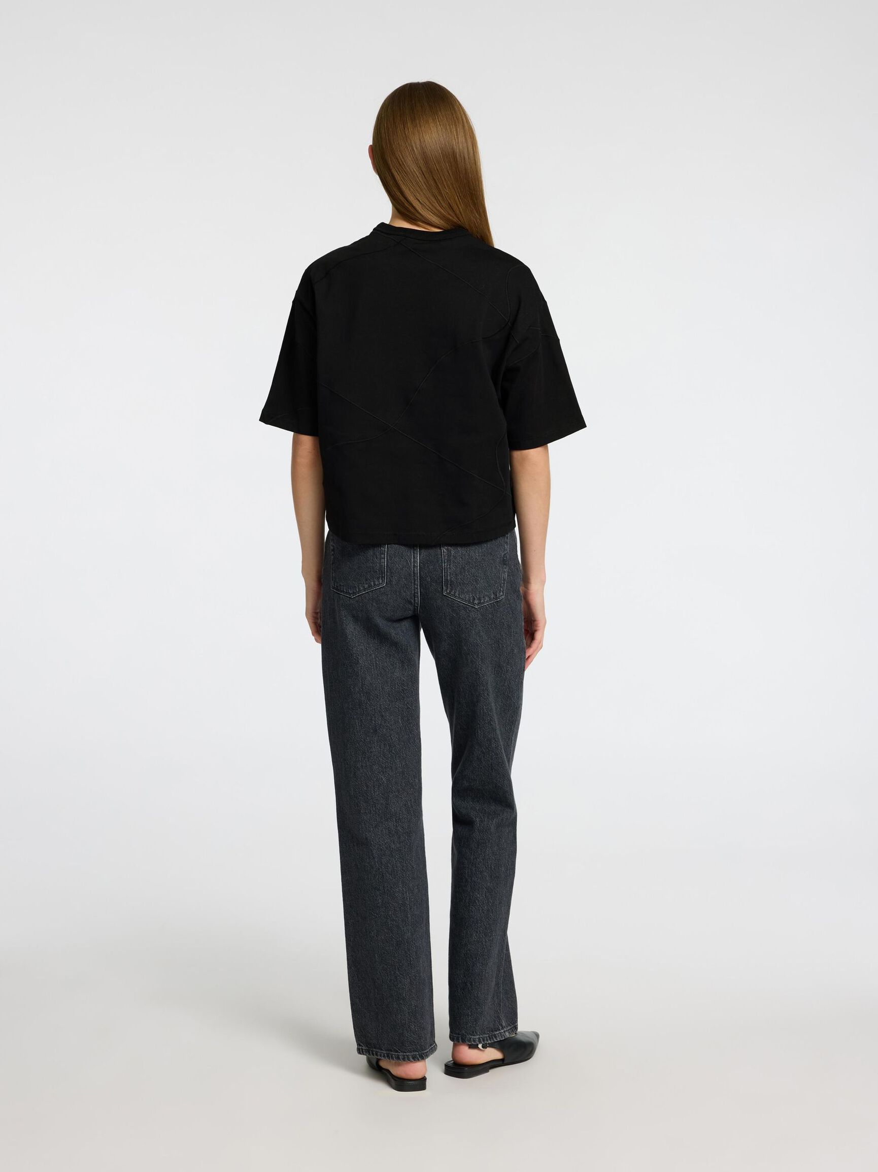 BRODYRPRYDD CROPPAD T-SHIRT, Black, highres
