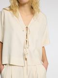 Selected TIE FRONT V-NECK TOP, Birch, highres - 16096917_Birch_006.jpg