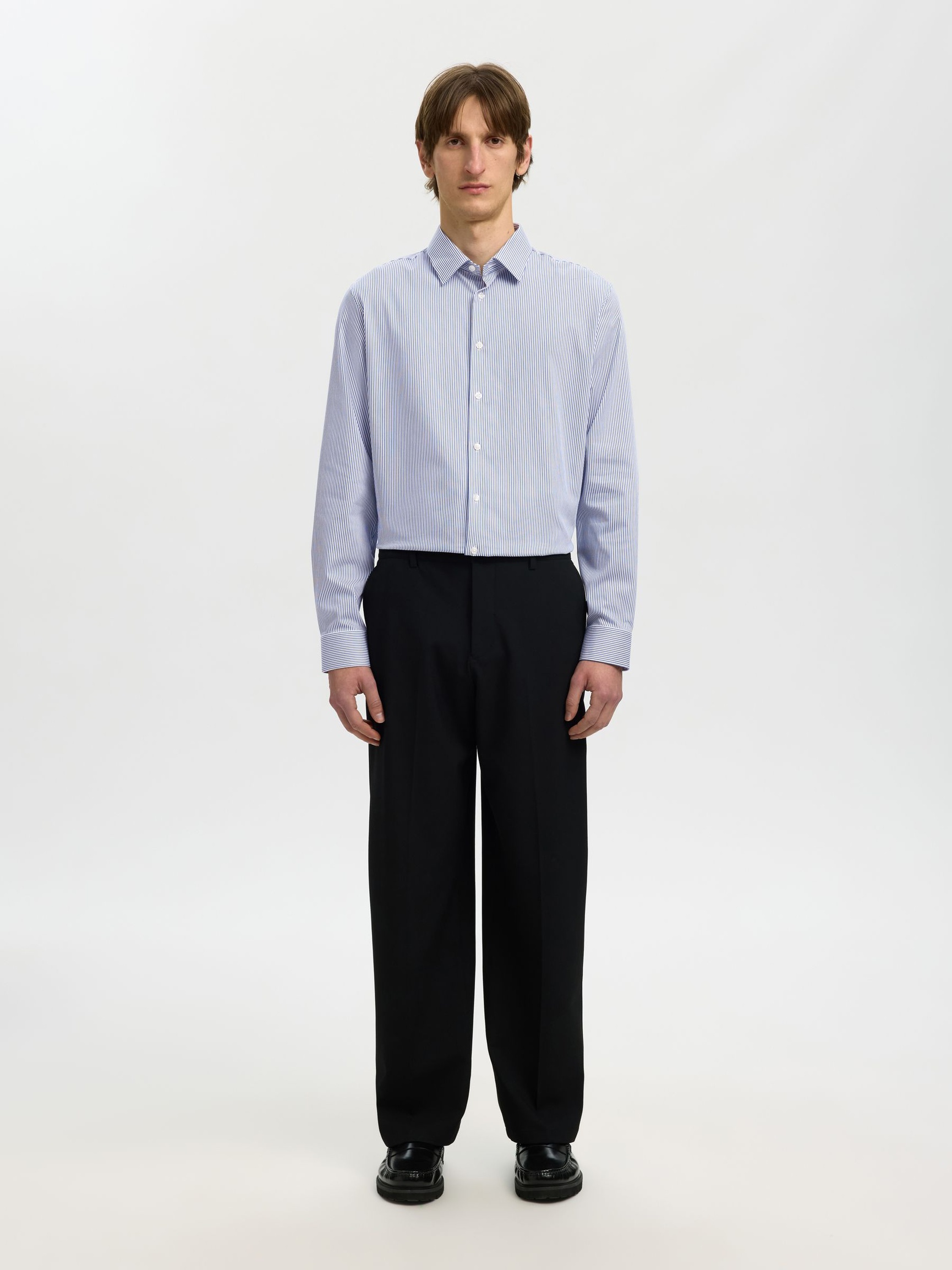 SLIM FIT SKJORTA, True Navy, highres