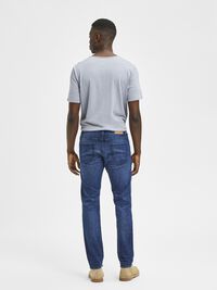 196 STRAIGHT FIT JEANS, Medium Blue Denim, highres