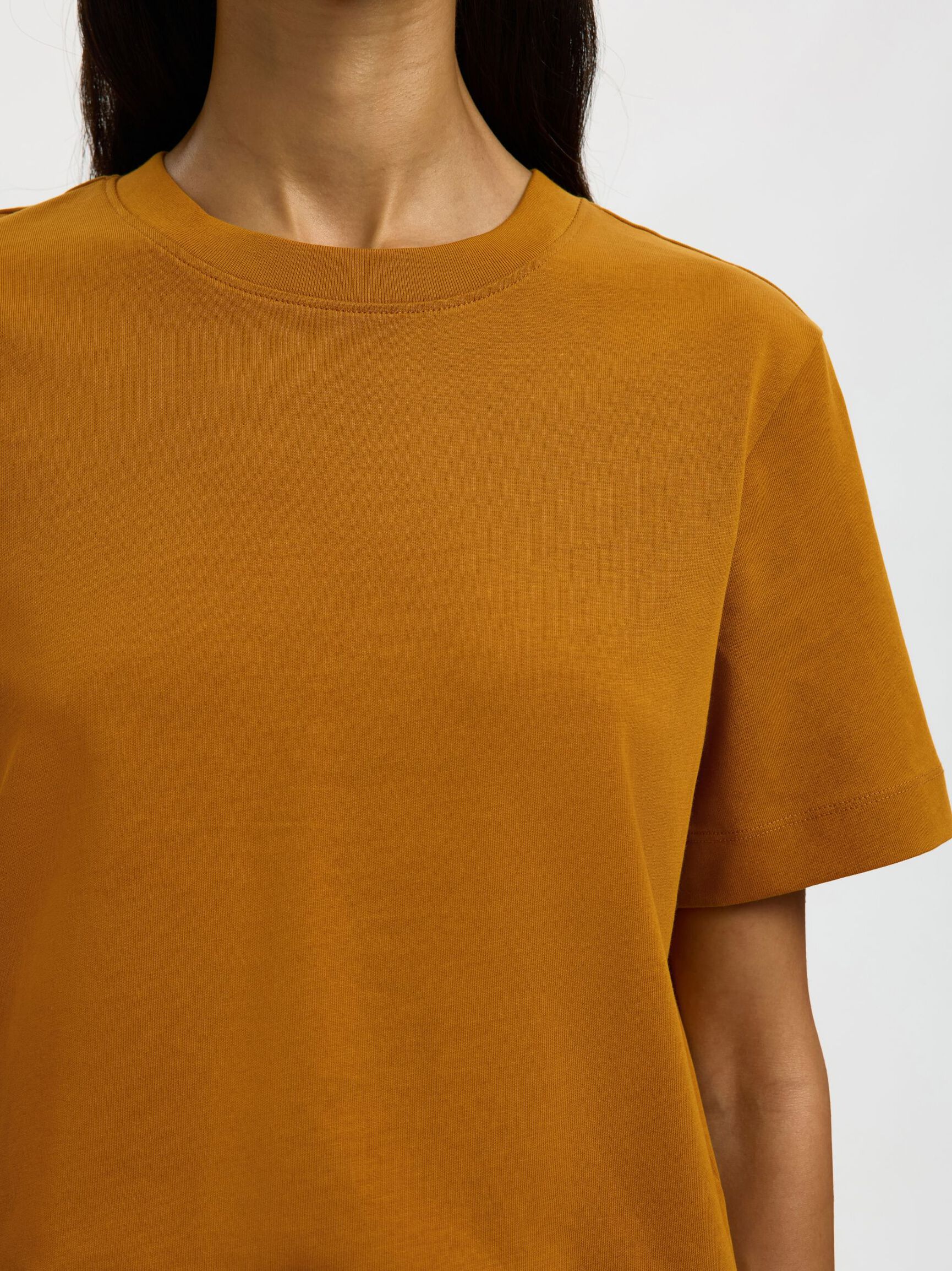 BOXY T-SHIRT, Golden Brown, highres