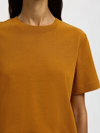 BOXY T-SHIRT, Golden Brown, highres