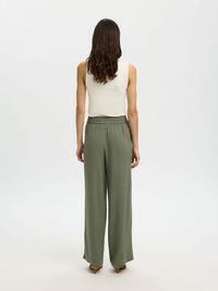 VISCOSE BLEND TROUSERS, Deep Lichen Green, highres