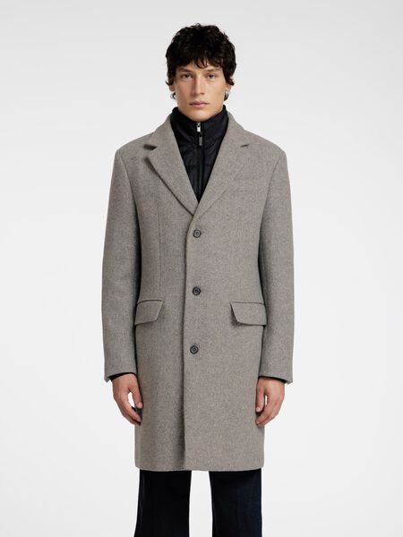 Selected LAINE MÉLANGÉE MANTEAU 2 EN 1, Light Grey Melange, highres - 16094324_LightGreyMelange_003.jpg