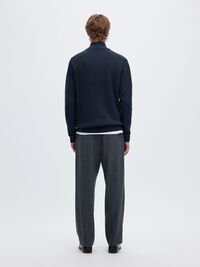 HALVE RITSSLUITING SWEATER, Sky Captain, highres