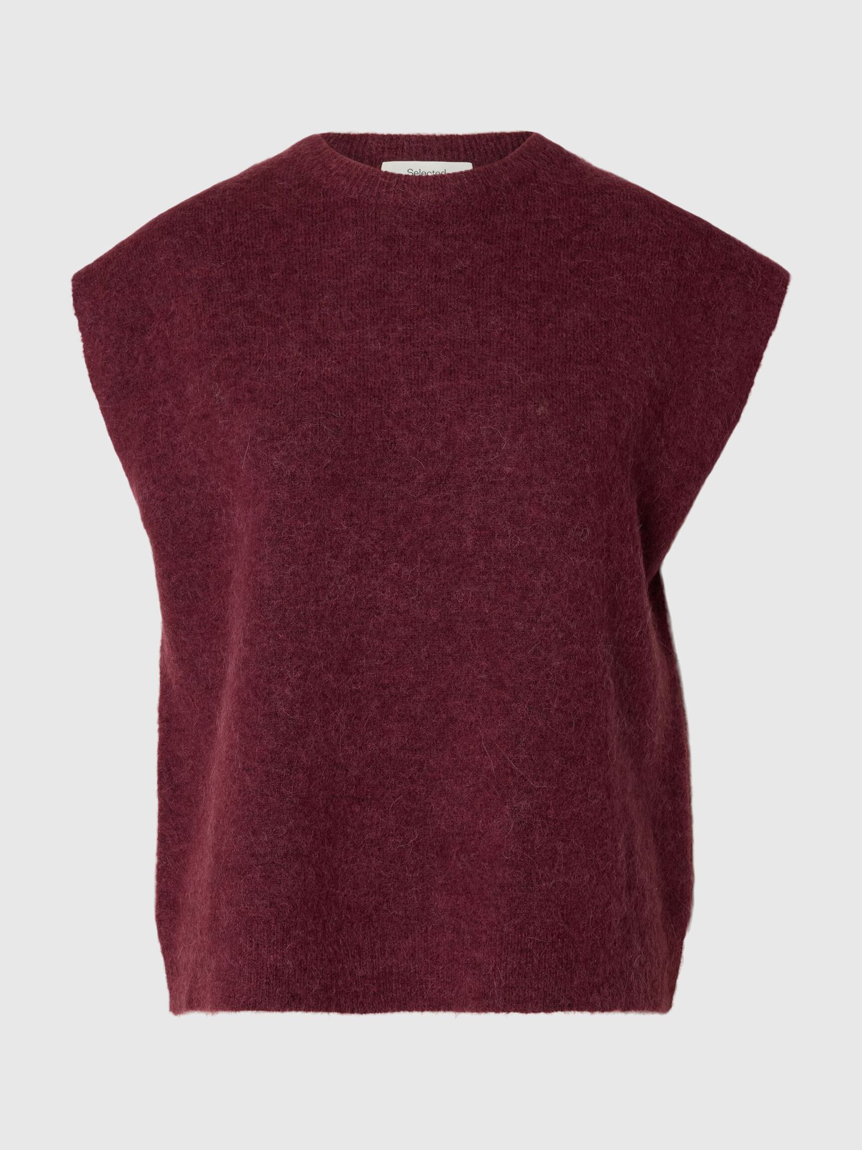 WOLMIX GEBREID GILET, Tawny Port, highres