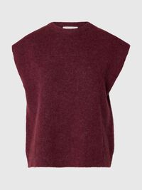 WOLMIX GEBREID GILET, Tawny Port, highres