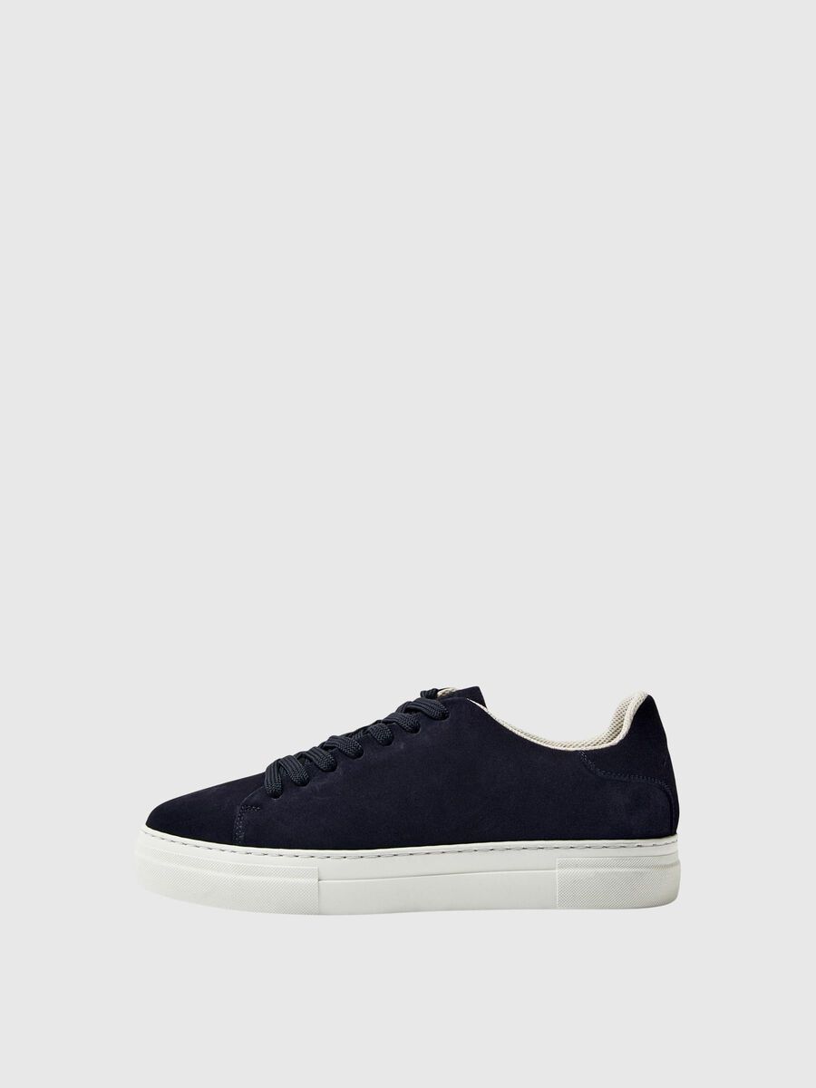 Selected CHUNKY SUEDE  TRAINERS, Dark Navy, highres - 16095934_DarkNavy_001.jpg