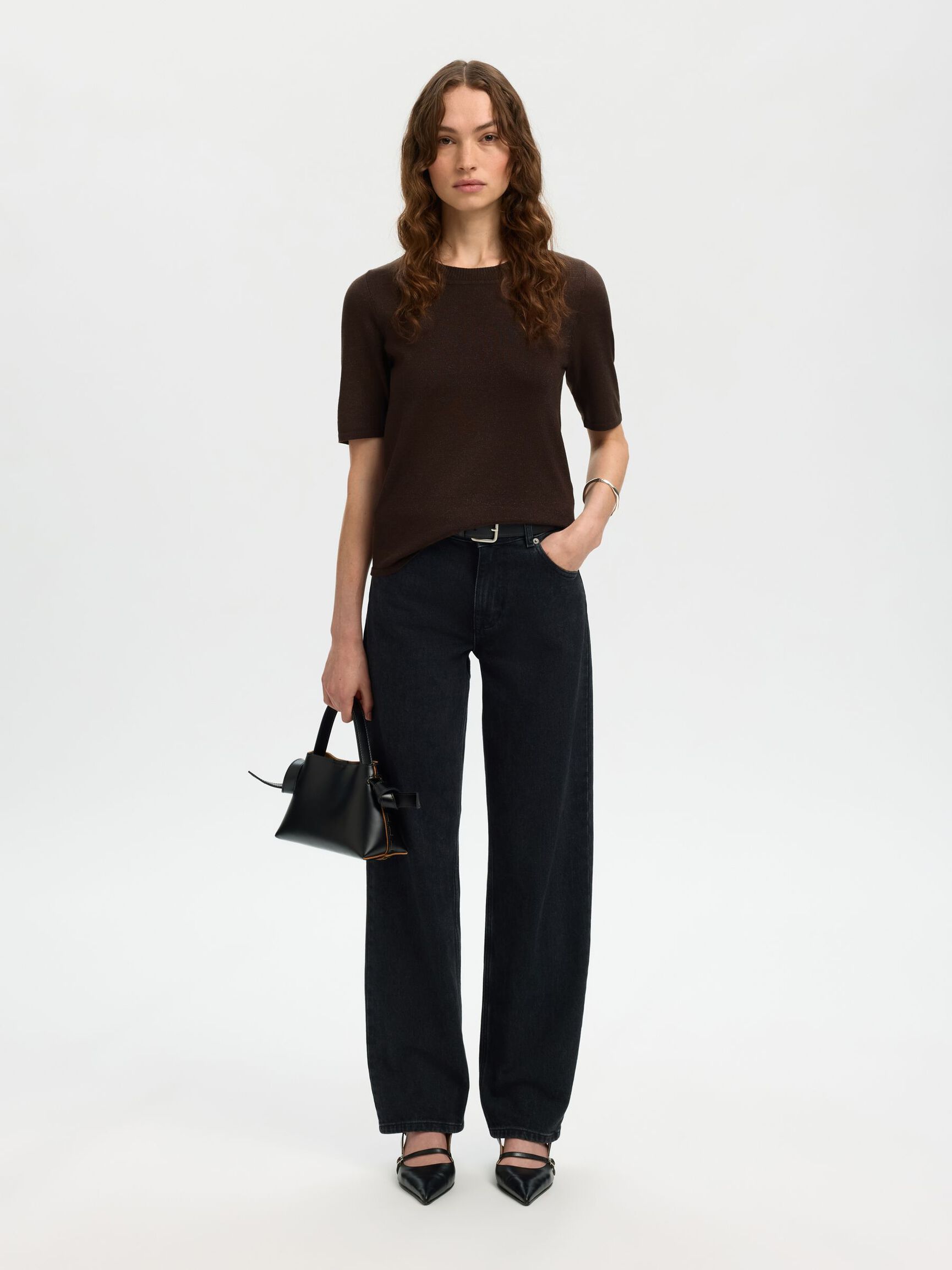 GLITZER STRICKTOP, Delicioso, highres